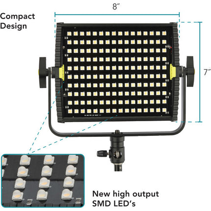 Angler 865BLED Sparta Luz LED Bicolor 2766 lux 5600K con Barndoors