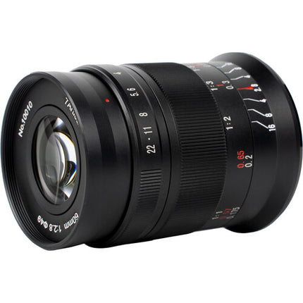 7Artisans 60mm f2.8 Macro Mark II para Micro Cuatro Tercios Apertura f2.8 a f16 y Magnificación 1:1