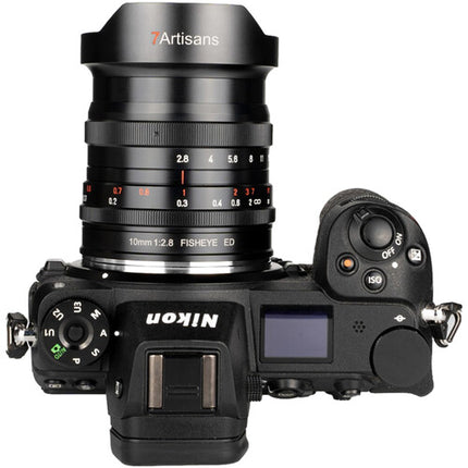 7Artisans 10mm f/2.8 Lente Ojo de Pez para Nikon Z Full Frame 178º 17 cm Distancia Mínima