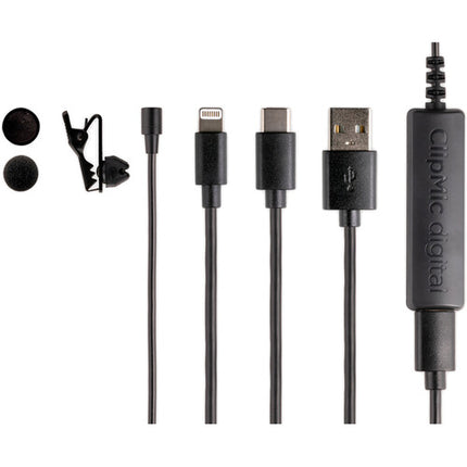 Apogee Electronics ClipMic digital 2 Micrófono Lavalier para móviles y PC 96 kHz 24 bit