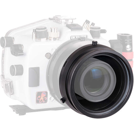 Ikelite DL 5" Flat Port puerto plano para fotografía subacuática con protector de neopreno y tornillo de seguridad