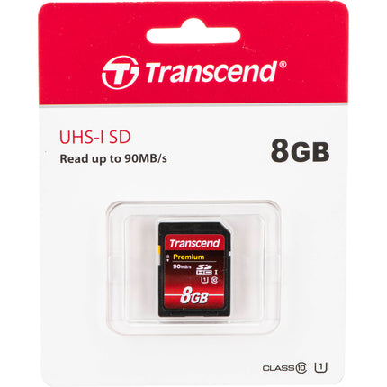 Transcend 8GB Tarjeta de Memoria SDHC Premium UHS-I Clase 10 90 MB/s