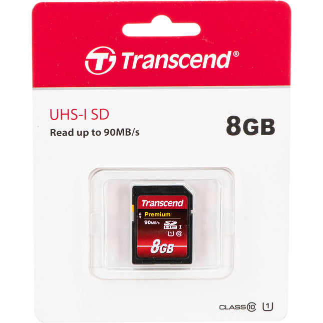 Transcend 8GB Tarjeta de Memoria SDHC Premium UHS-I Clase 10 90 MB/s