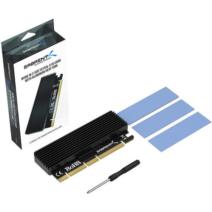 Sabrent NVMe Adaptador PCIe para SSD M.2 con disipador aluminio 2280