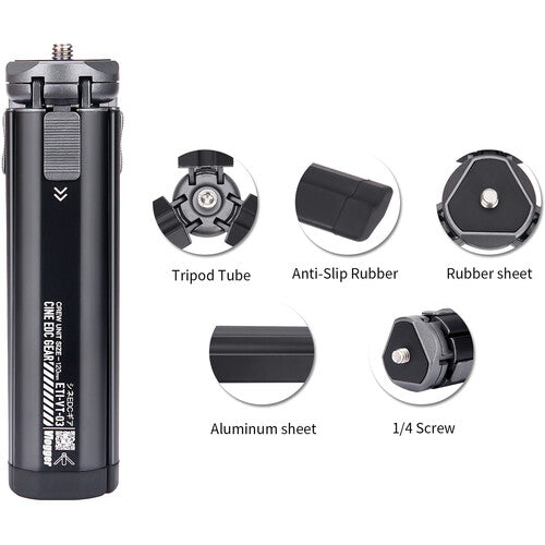 ANDYCINE Mini Tripié de Aluminio Capacidad 5 kg Altura 9.4 cm