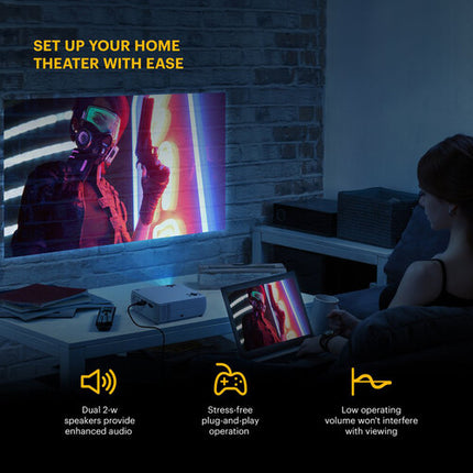 Kodak Flik X4 Proyector LED 70 Lúmenes WVGA para Cine en Casa con Control Remoto