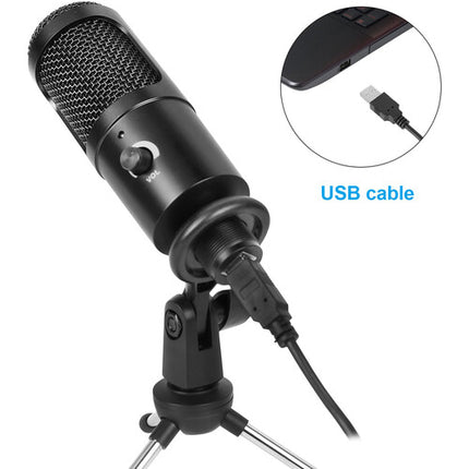 CAMVATE Micrófono USB Condensador con Trípode de Escritorio y Filtro Pop Integrado