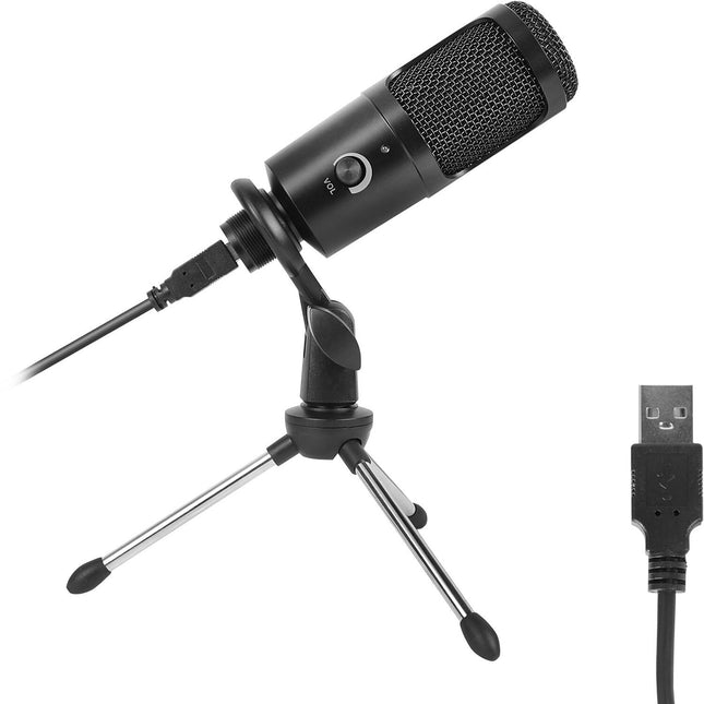 CAMVATE Micrófono USB Condensador con Trípode de Escritorio y Filtro Pop Integrado