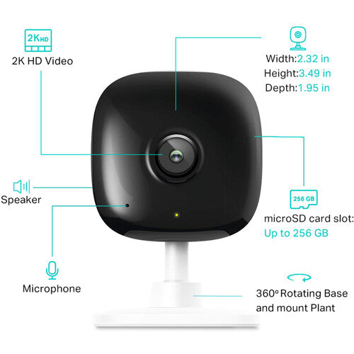 TP-Link KC400 Kasa Spot Cámara de Seguridad Interior 4MP 2560x1440 Visión Nocturna 30ft Wi-Fi