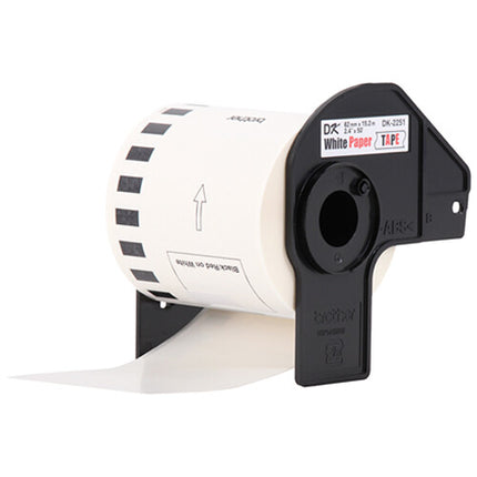 Brother DK2251 Etiquetas Continuas Blancas 6 cm x 15 m para QL-800 QL-810W QL-820NWB