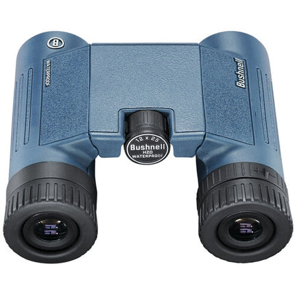 Bushnell 12x25 H2O Prismáticos Compactos Impermeables y Ligeros Azul
