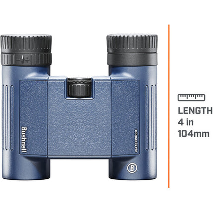 Bushnell 12x25 H2O Prismáticos Compactos Impermeables y Ligeros Azul
