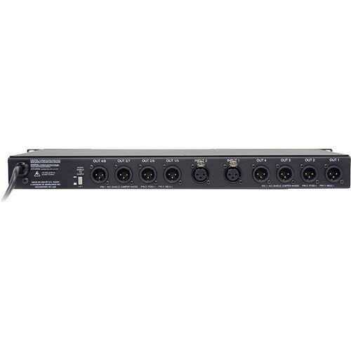 Whirlwind DA-2 Amplificador de Distribución de Audio 2x4 1x8 XLR