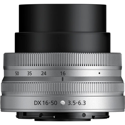 Objetivo Nikon NIKKOR Z DX 16-50mm f3.5-6.3 VR estabilizador 7 hojas Silver
