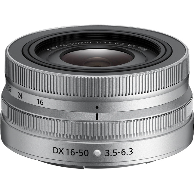 Objetivo Nikon NIKKOR Z DX 16-50mm f3.5-6.3 VR estabilizador 7 hojas Silver