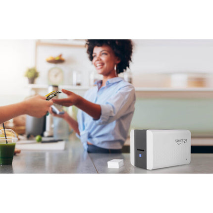 Impresora de tarjetas IDP SMART-21S Sublimación directa 300 dpi Kit con cinta 100 impresiones