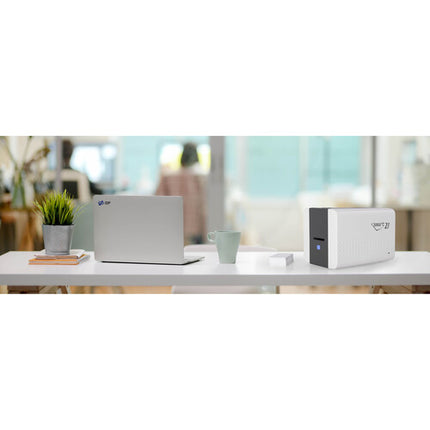 Impresora de tarjetas IDP SMART-21S Sublimación directa 300 dpi Kit con cinta 100 impresiones
