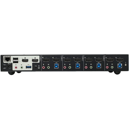IOGEAR 4-Port 4K Dual View HDMI KVMP Switch con Hub USB 3.1 y Selector Remoto