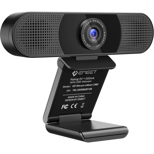 EMEET C980 Pro Webcam Full HD 1080p 30 fps con micrófono y altavoces integrados