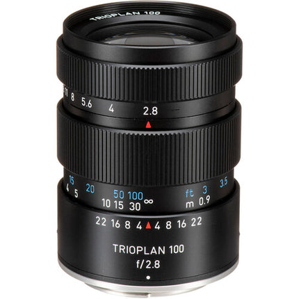 Meyer-Optik Gorlitz Trioplan 100mm f2.8 II Lente para Nikon F Negro con Parasol