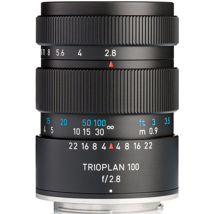 Meyer-Optik Gorlitz Trioplan 100mm f2.8 II Lente para Nikon F Negro con Parasol