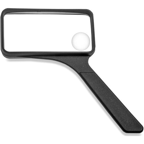 Carson SV-XP lupa de mano rectangular 2x con lente spot 4.5x ligera ergonómica