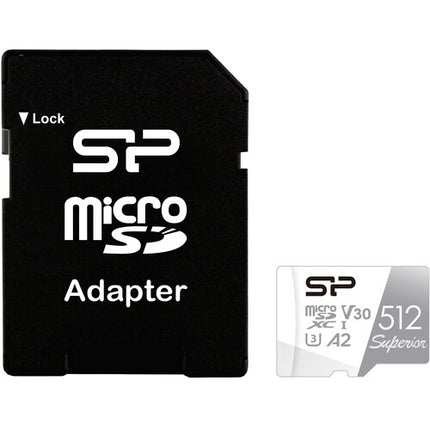Silicon Power 512GB microSDXC tarjeta UHS-I velocidad 100MBs con adaptador y lector USB-C