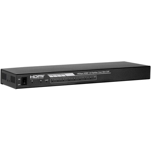 KanexPro Amplificador HDMI 1x8 Kit Extensor Cat 5e/6 UHD 4K 196' HDR10+