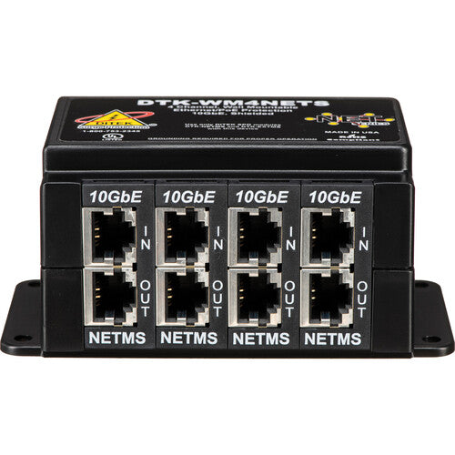 DITEK Protector de Sobretensiones para Red 4 Canales Montaje en Pared 20kA 10Gb Ethernet