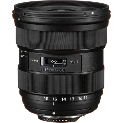 Tokina atx-i 11-16mm f/2.8 CF objetivo Nikon F montura F con apertura f/2.8 y parasol 77mm