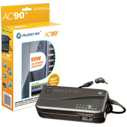Prudent Way Adaptador Universal para Portátil y LCD 90W 12-24V 15 Conectores