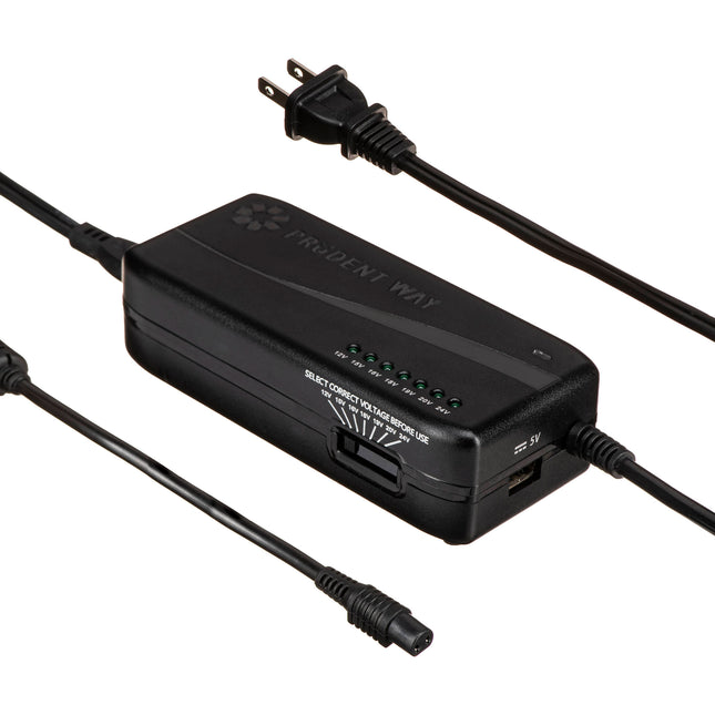 Prudent Way Adaptador Universal para Portátil y LCD 90W 12-24V 15 Conectores