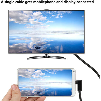 CAMVATE Cable USB 3.1 Gen 2 Tipo C ángulo recto 6.5' 10 Gb/s 100W