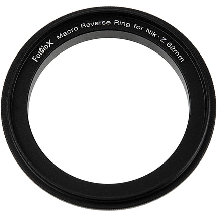 FotodioX Anillo Inversor Macro para Nikon Z Montura 62mm Aluminio