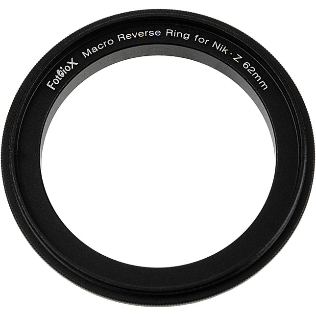 FotodioX Anillo Inversor Macro para Nikon Z Montura 62mm Aluminio