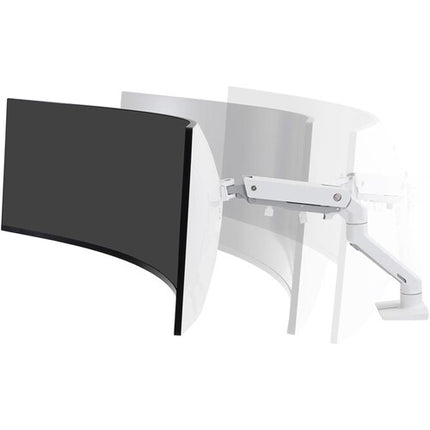 Ergotron HX Soporte de Monitor de Escritorio Blanco para Pantallas hasta 49" y 42 lb con Pivot HD