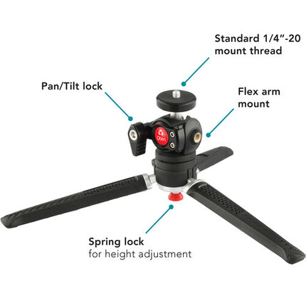 Oben TTVLK-8 Kit de Trípode para Vlogging con Luz Anular 8 Pulgadas 9 Pulgadas Altura Máxima 2.2 lb Capacidad