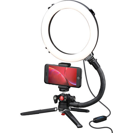 Oben TTVLK-8 Kit de Trípode para Vlogging con Luz Anular 8 Pulgadas 9 Pulgadas Altura Máxima 2.2 lb Capacidad