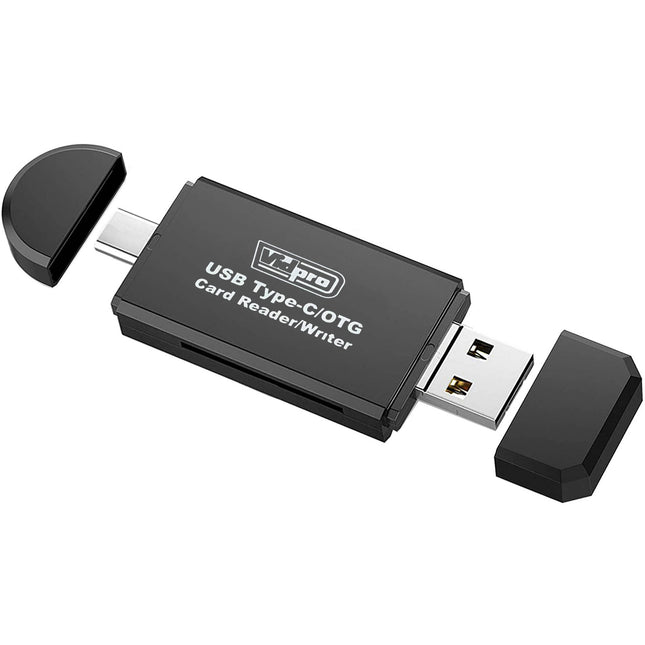 Vidpro Lector de Tarjetas SD y microSD USB Tipo C y A 480 Mb/s