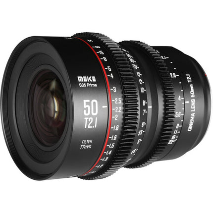 Meike 50mm T2.1 Cine Prime Objetivo para Super 35 Apertura T2.1 Montura EF