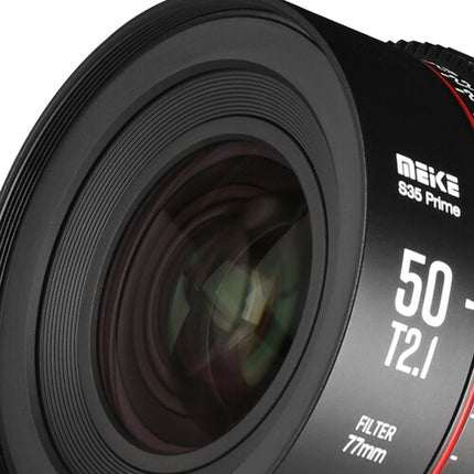 Meike 50mm T2.1 Cine Prime Objetivo para Super 35 Apertura T2.1 Montura EF