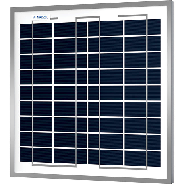 ACOPower Panel Solar Policristalino 15W 12V Eficiencia 19.1% IP65