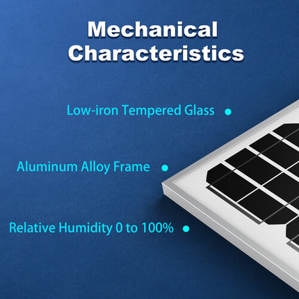 ACOPower 20W Panel Solar Monocristalino 12V 19.1% Eficiencia Vidrio Antirreflejo