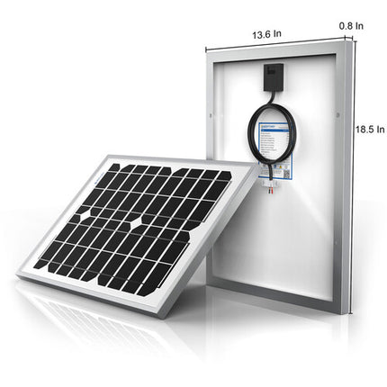 ACOPower 20W Panel Solar Monocristalino 12V 19.1% Eficiencia Vidrio Antirreflejo