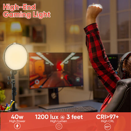Raya Bi-Color 9" Panel LED Redondo con 400 LEDs y Difusor
