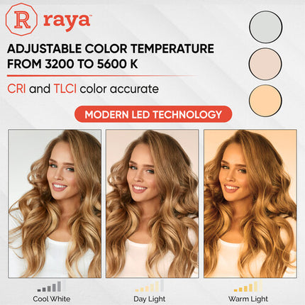 Raya Bi-Color 9" Panel LED Redondo con 400 LEDs y Difusor