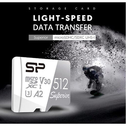 Silicon Power Superior 512GB microSDXC UHS-I Clase 10 con Adaptador SD