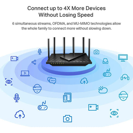 TP-Link Archer AX73 AX5400 Router Inalámbrico Dual Band Wi-Fi 6 5378 Mb/s