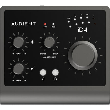 Audient iD4 MKII Interfaz de Audio USB-C 24-Bit 96 kHz Dual Auriculares