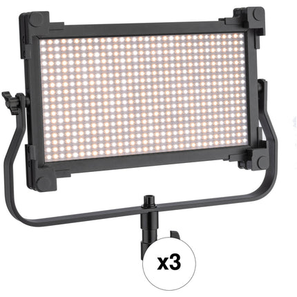 Genaray Spectro LED 800B1 Panel LED Bicolor 4600 Lux Dimmable 3-Pack